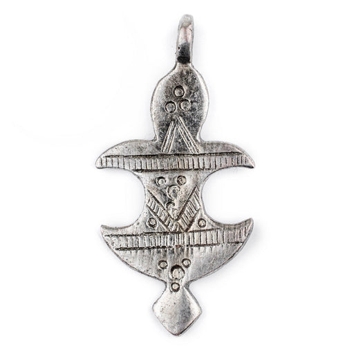 Trade Bead w/Multi Stone and Tuareg Cross Necklace (17-56) - Gallery 601
