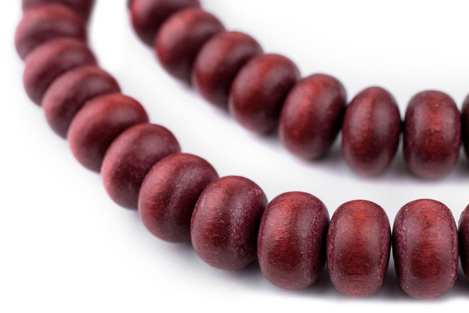 Cherry Red Abacus Natural Wood Beads (10x15mm) – The Bead Chest