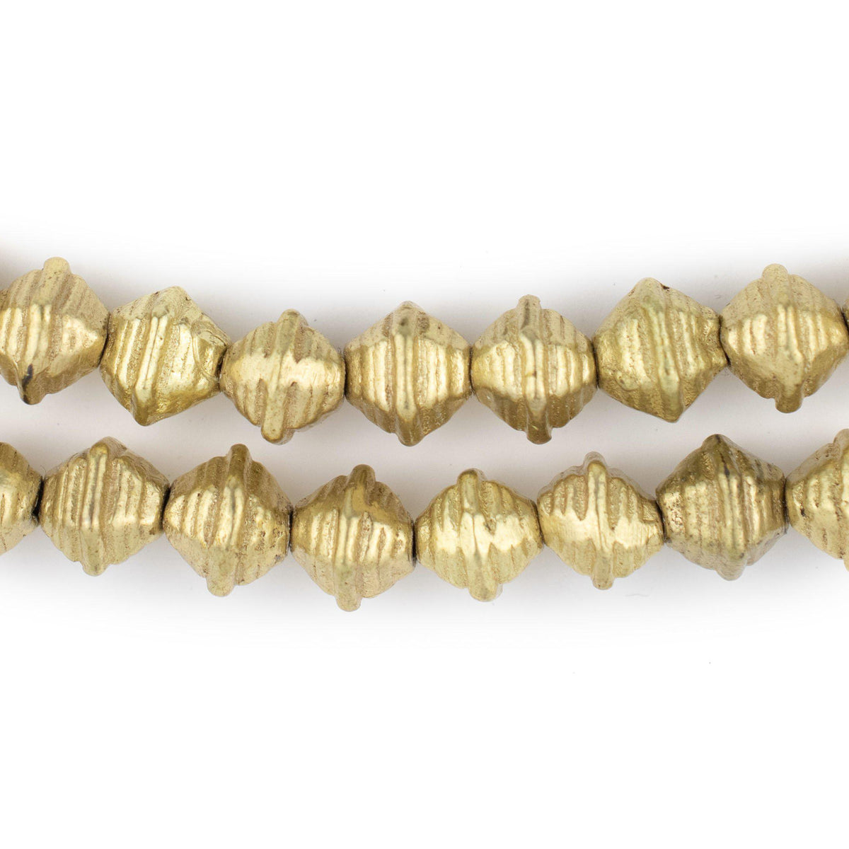 Striped Brass Bicone Beads — The Bead Chest