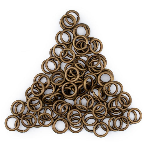 11mm Large Jump Rings, Textured Jump Ring, Rustic Brown Antiqued Jump –  Carson's Cove