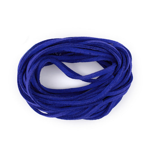 3mm Flat Indigo Blue Faux Suede Cord (15ft)