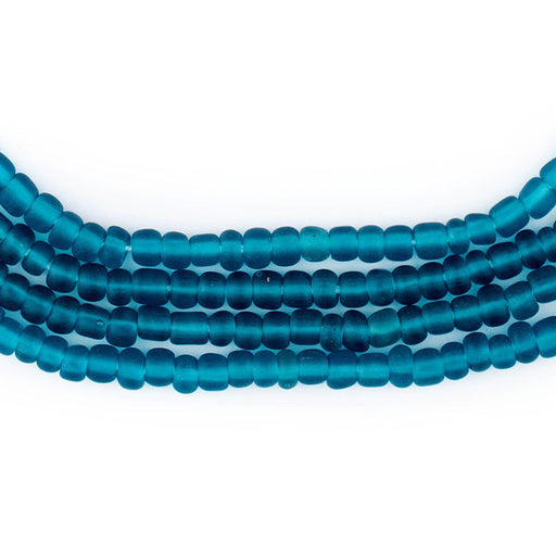 Thebeadchest Sapphire Blue Matte Glass Seed Beads (4mm) - 24 inch Strand of Quality Glass Beads, Adult Unisex, Size: 4 mm