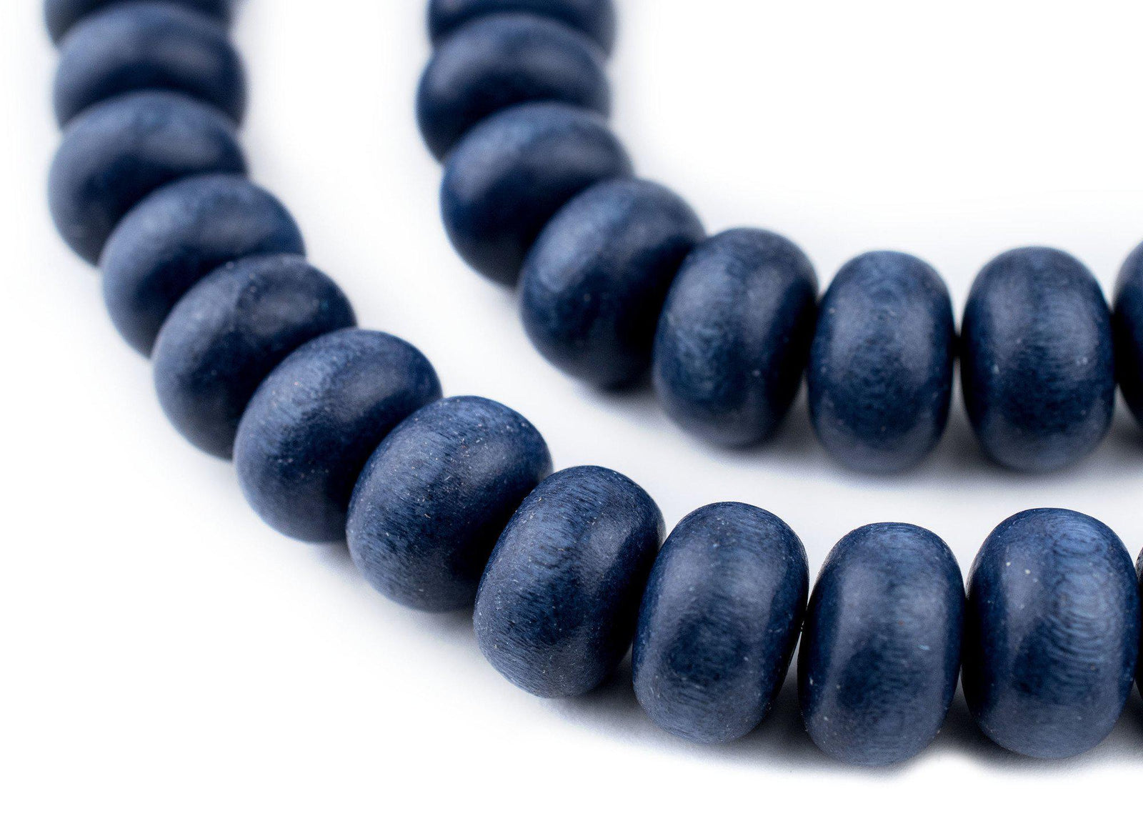 Cobalt Blue Abacus Natural Wood Beads (10x15mm) – The Bead Chest