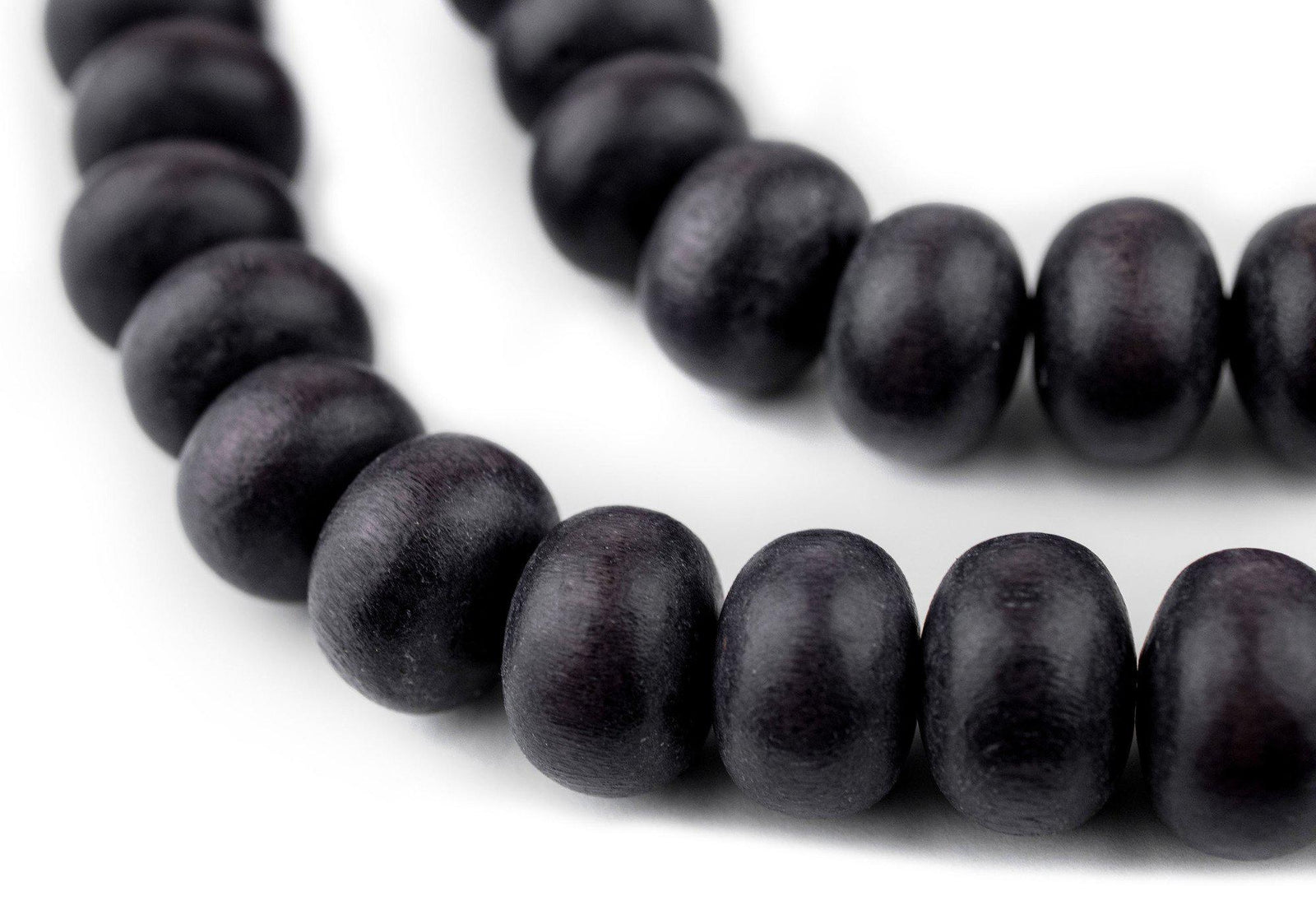 Dark Grey Abacus Natural Wood Beads (10x15mm) – The Bead Chest
