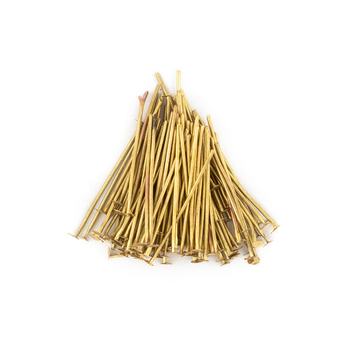 Gold 21 Gauge 1.75 Inch Eye Pins (Approx 100 pieces) — The Bead Chest