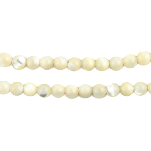 Round Cream Shell Beads (5mm)