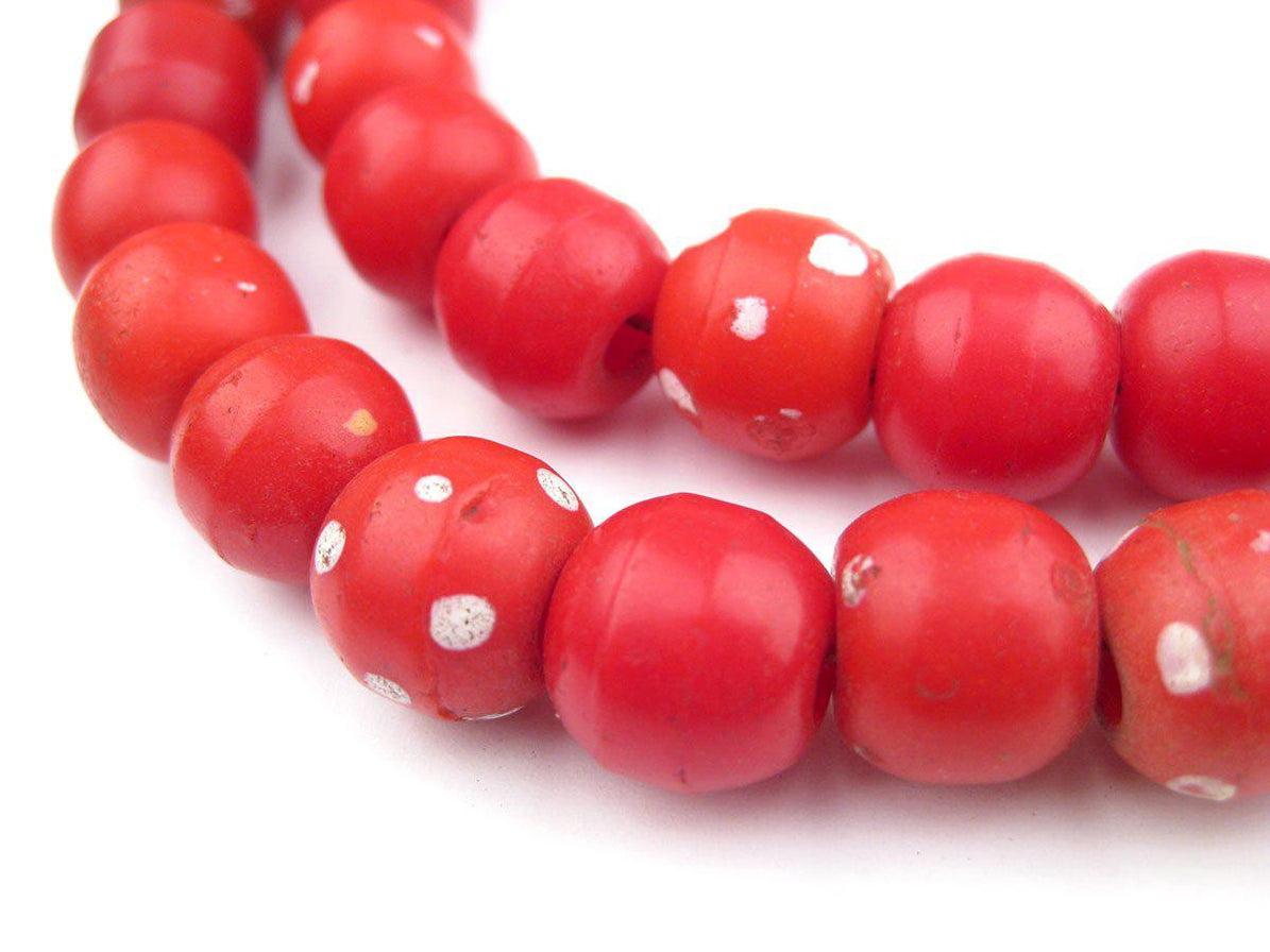 Vintage Red Padre Prosser Skunk Beads (12mm) — The Bead Chest