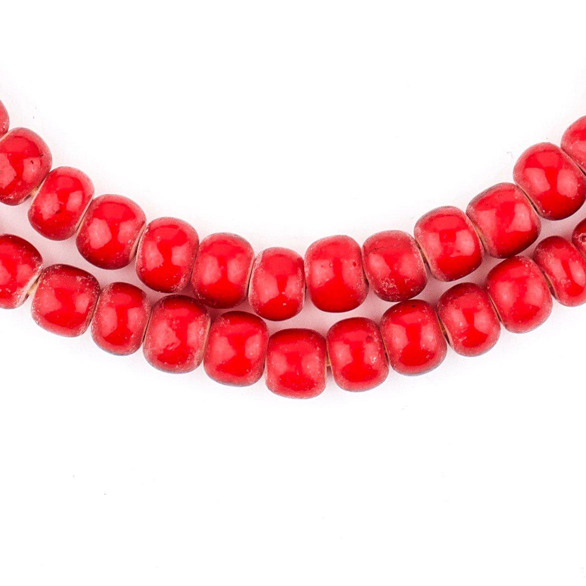 White Heart Beads | African Beads | Glass & Wholesale Beads