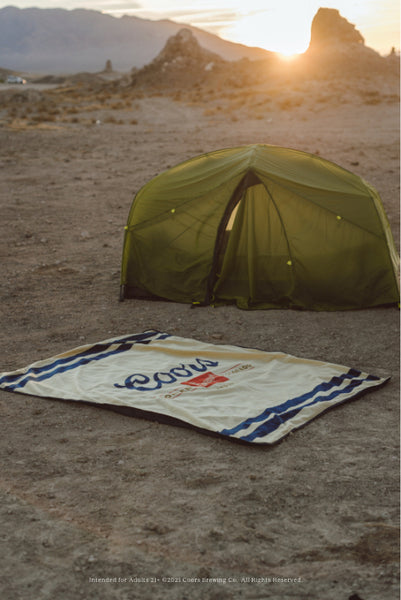 Tent Camp Polar Fleece Blanket coors banquet