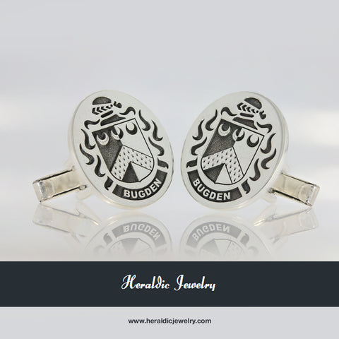 Bugden family crest cufflinks