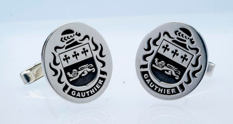 Gauthier family crest cufflinks