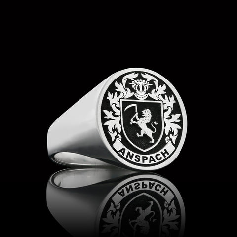 Anspach family crest ring
