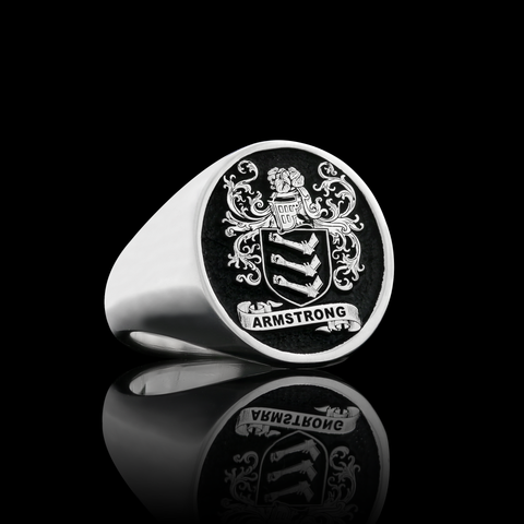 Armstrong family crest ring