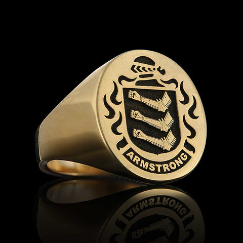 Armstrong family crest ring