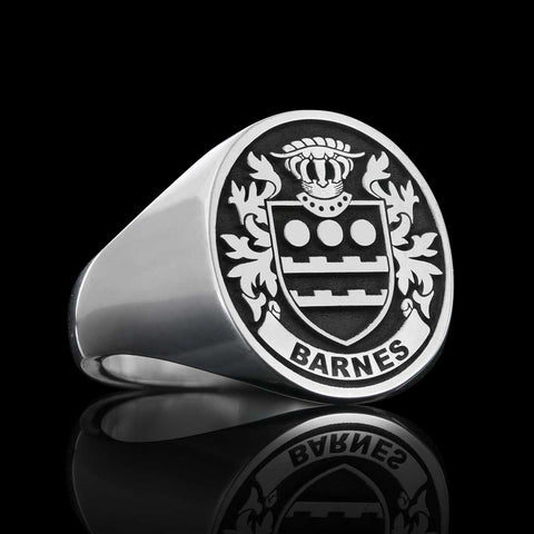 Barnes family crest ring