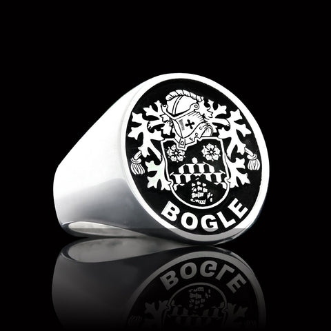 Bogle coat of arms ring