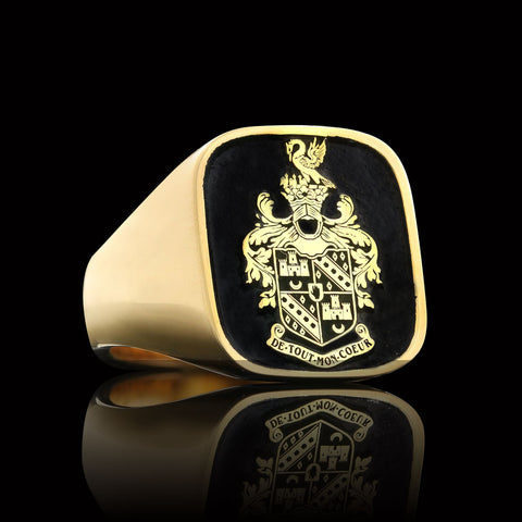 Boileau family crest ring