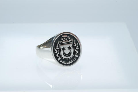 Baumbach family crest ring