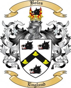 Boles family crest