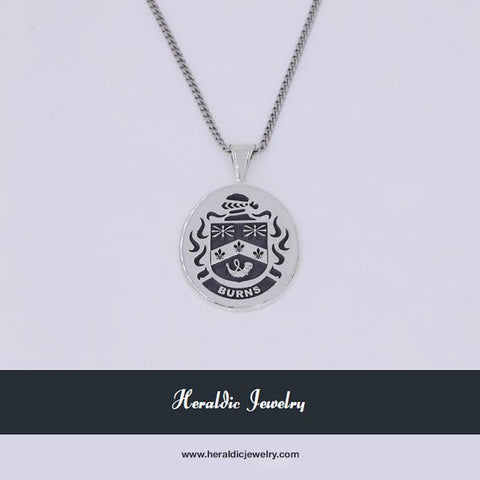 Burns family crest pendant