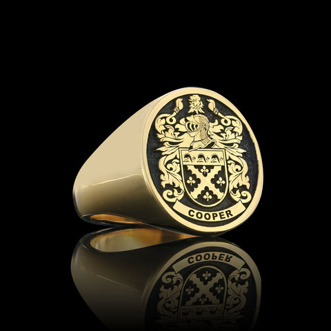 Cooper gold crest ring