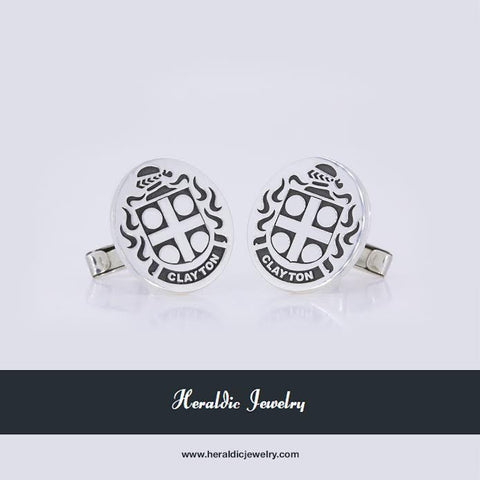 Clayton family crest cufflinks