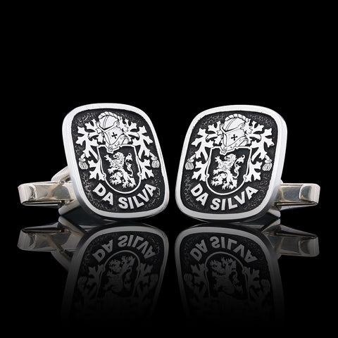 Da Silva family crest cufflinks