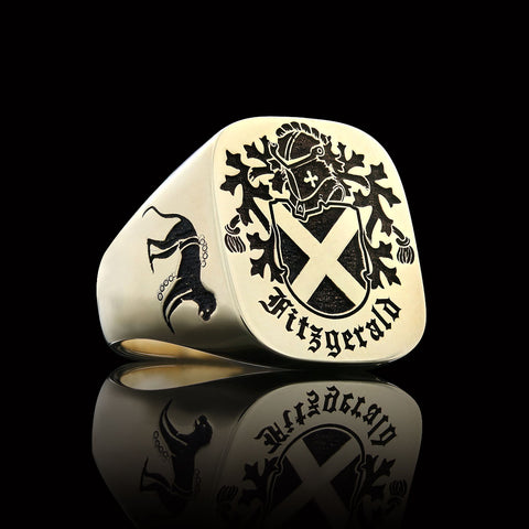 Fitzgerald crest ring gold
