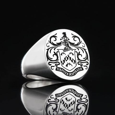 Hall family crest ring