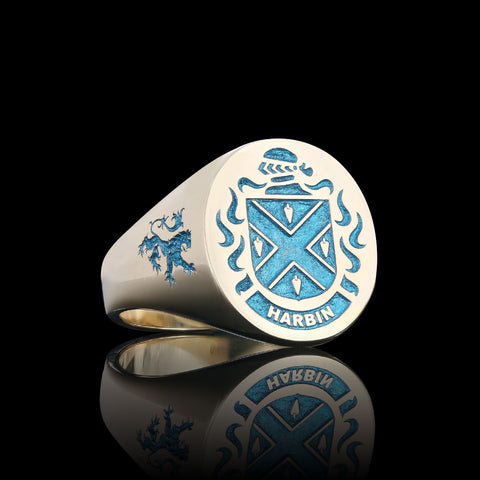 Harbin family crest ring