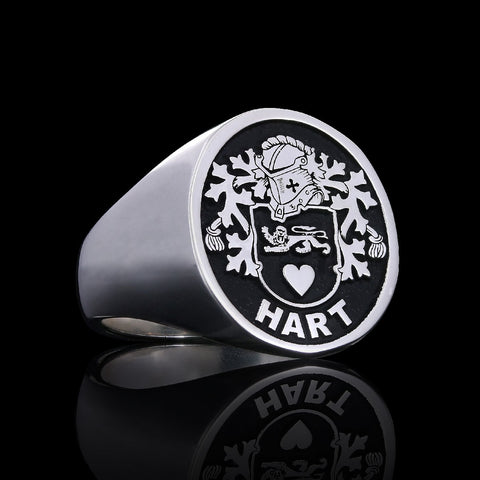 Hart family crest ring