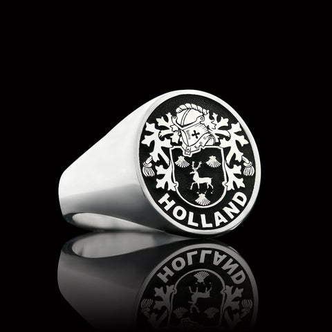 Holland family crest ring