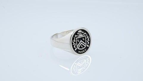 Hucks silver crest ring