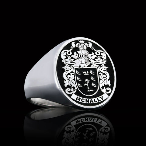 McNally family crest ring