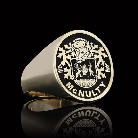 McNulty family crest ring