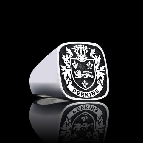 Perkins coat of arms ring