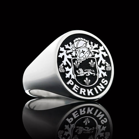 Perkins family crest ring