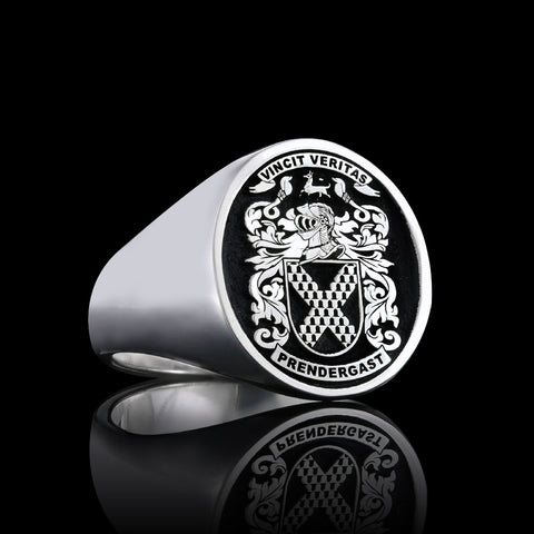 Prendergast family crest ring