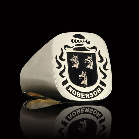 Roberson family crest ring