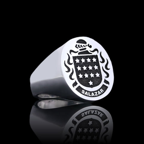 Salazar family crest ring