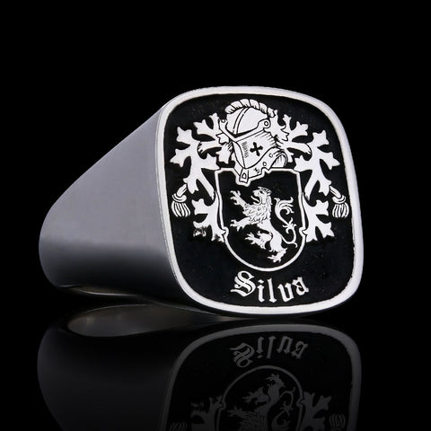 Silva family crest ring