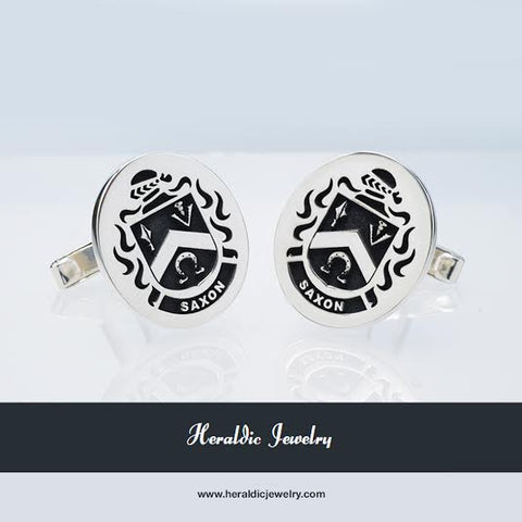 Saxon family crest cufflinks