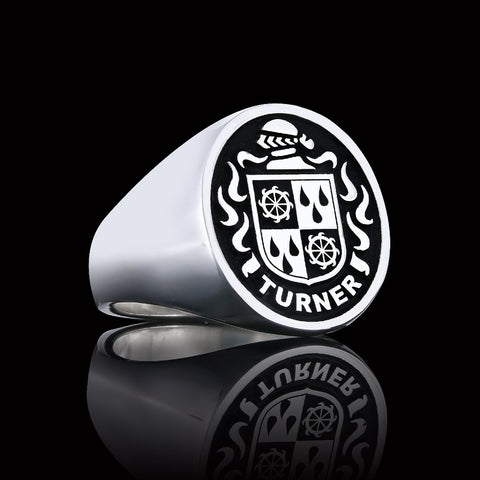 Turner family crest ring