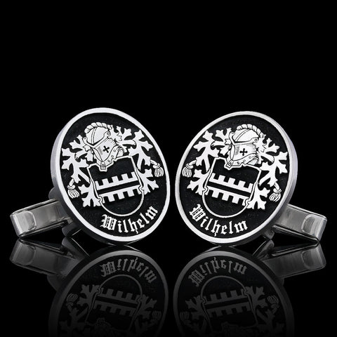 Wilhelm family crest cufflinks