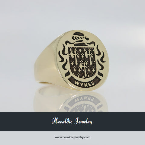 Wykes family crest ring