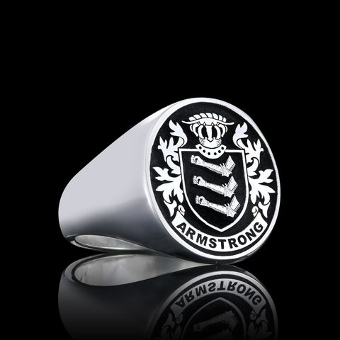 Armstrong coat of arms ring