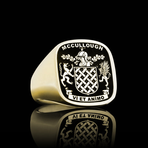 McCullough gold crest ring