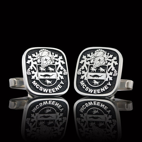 McSweeny family crest cufflinks