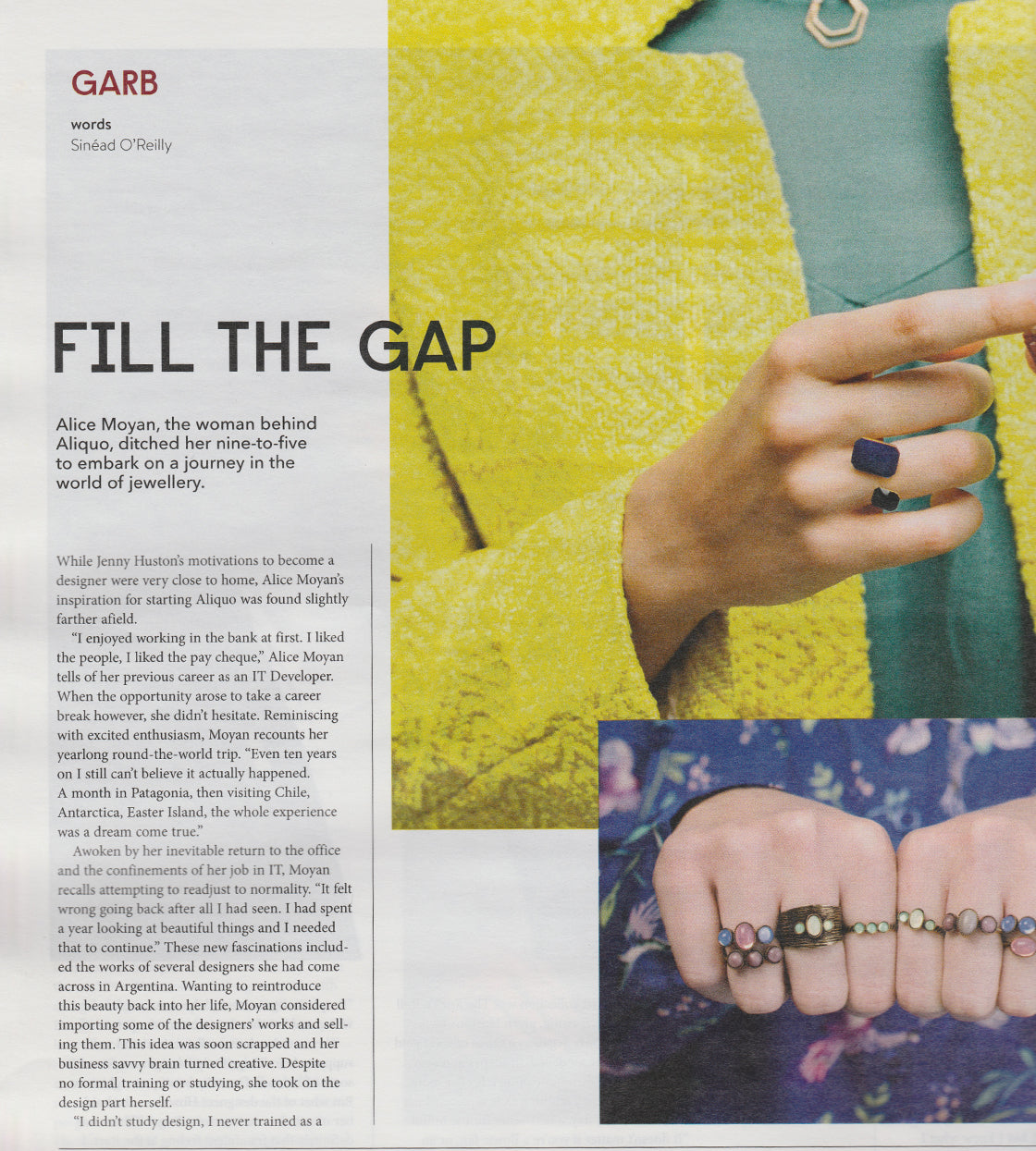 Aliquo Jewellery Designer Totally Dublin Interview page 1