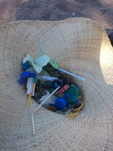 plastic picked up at beach in greece